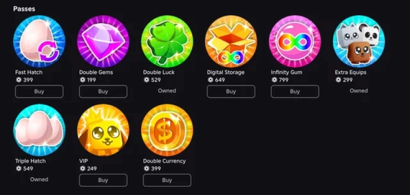 Bubble Gum Simulator All Gamepass