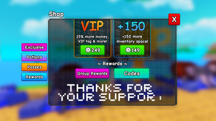 Plants Vs Brainrots Free VIP